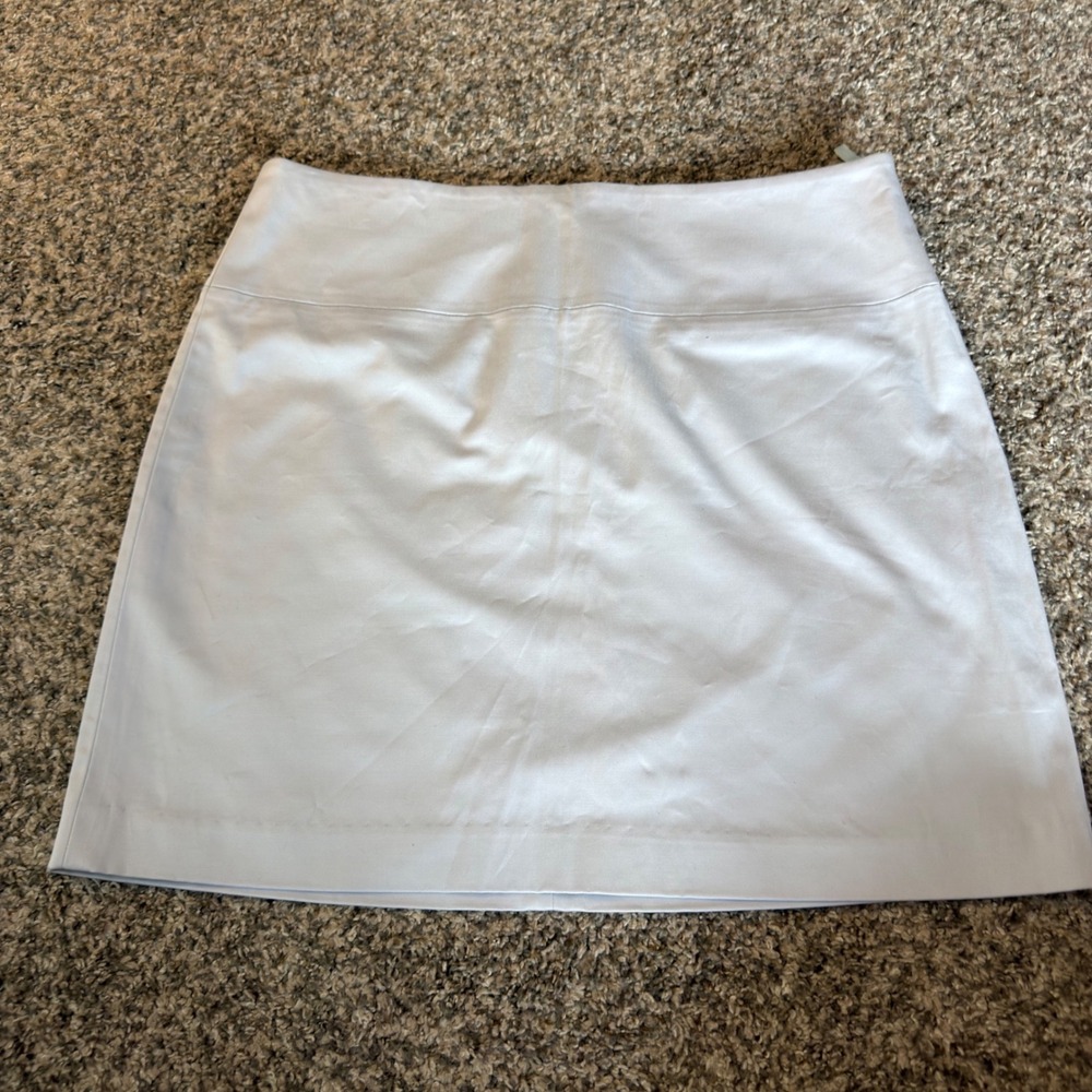 Banana Republic Stretch Mini Skirt Light Gray Cotton Blend Size 10 246916-03-1